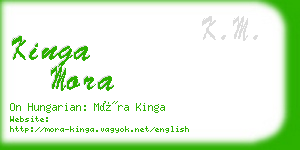 kinga mora business card